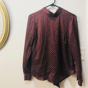 Zara turtleneck blouse with a bow